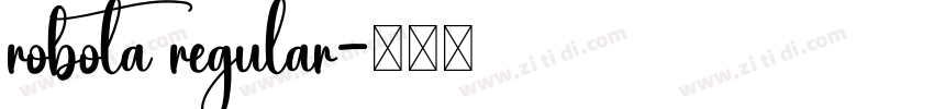 robota regular字体转换